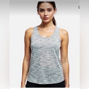 Lululemon Athletica Gray Green Cut Out Tank Top